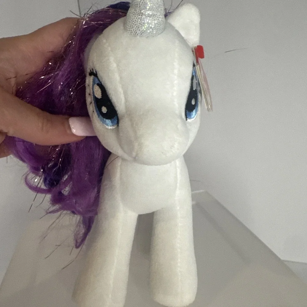RARITY My Little Pony TY Beanie Baby Sparkle Hair Strands 7 inch NEW with Tag - Picture 4 of 13